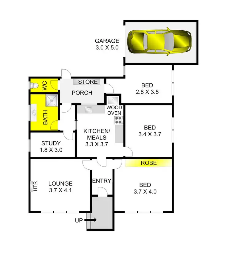 Floorplan of Homely house listing, 1 Giddings Street, North Geelong VIC 3215