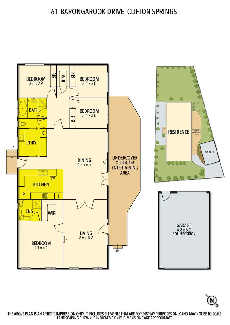 Floorplan of Homely house listing, 61 Barongarook Drive, Clifton Springs VIC 3222