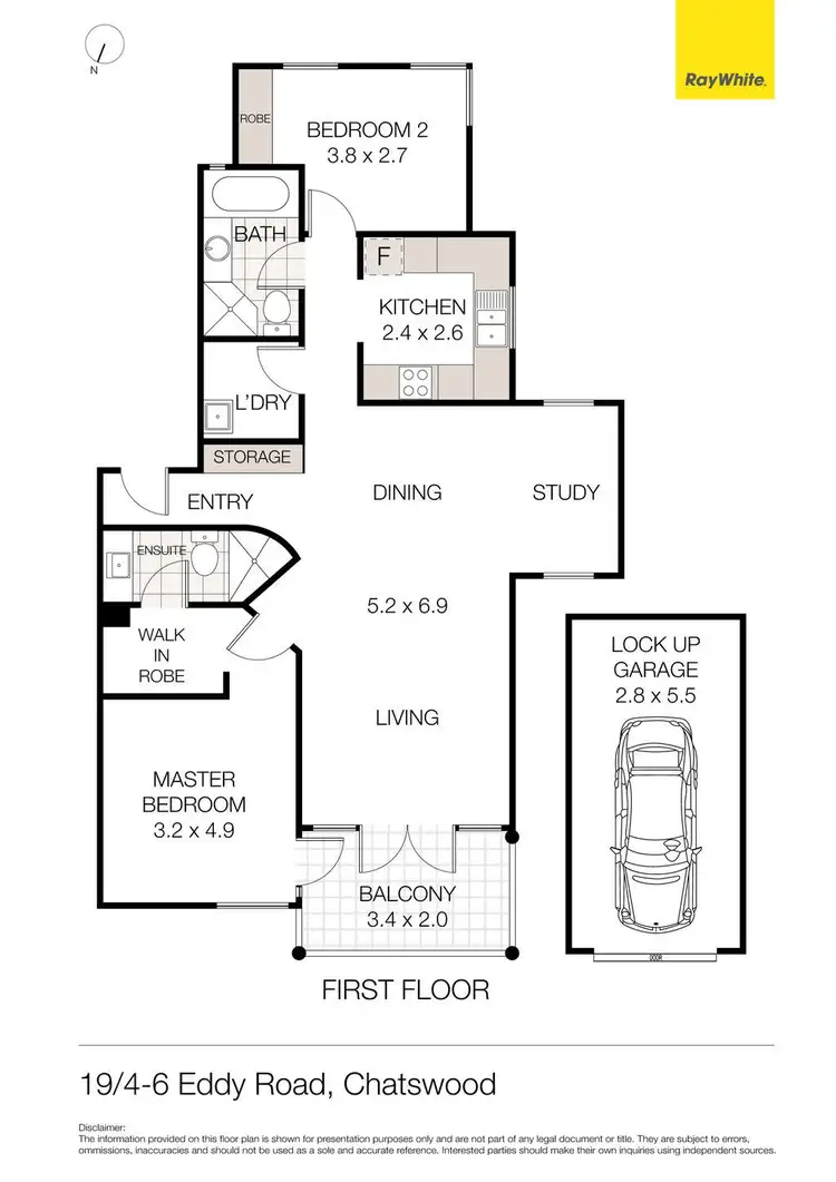 Floorplan of Homely unit listing, 19/6 Eddy Road, Chatswood NSW 2067