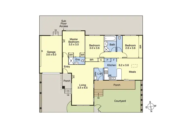 Floorplan of Homely unit listing, 2/80 Fulton Street, Clayton VIC 3168