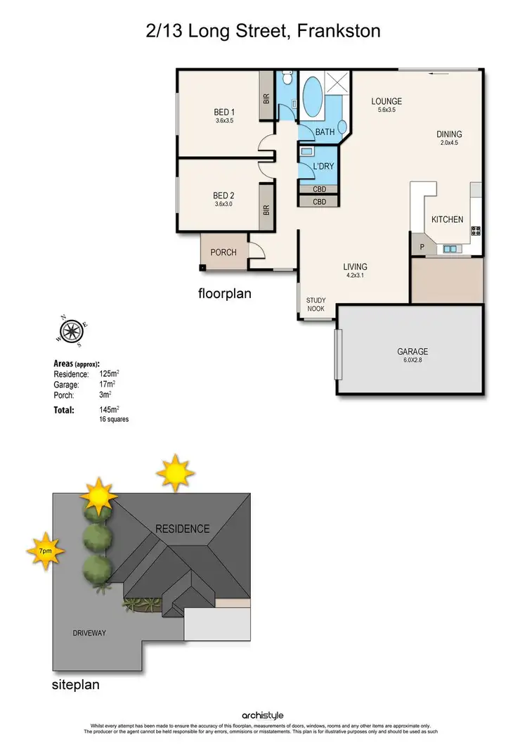 Floorplan of Homely unit listing, 2/13 Long Street, Frankston VIC 3199