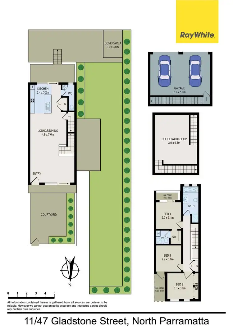 Floorplan of Homely townhouse listing, 11/47-49 Gladstone Street, North Parramatta NSW 2151