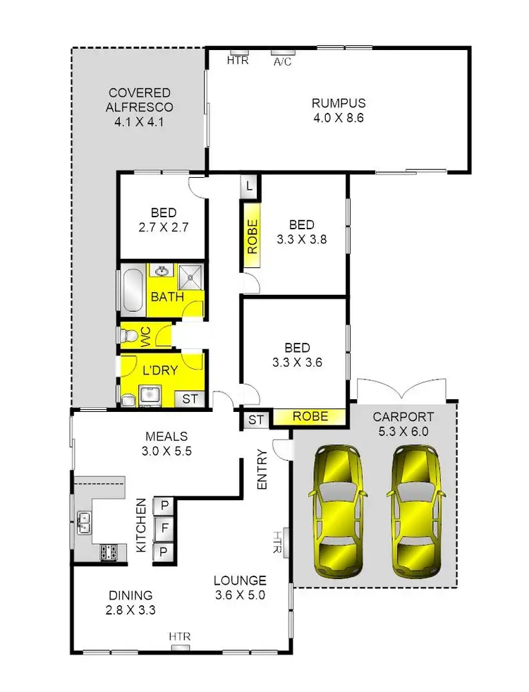 Floorplan of Homely house listing, 5 Correa Close, Corio VIC 3214