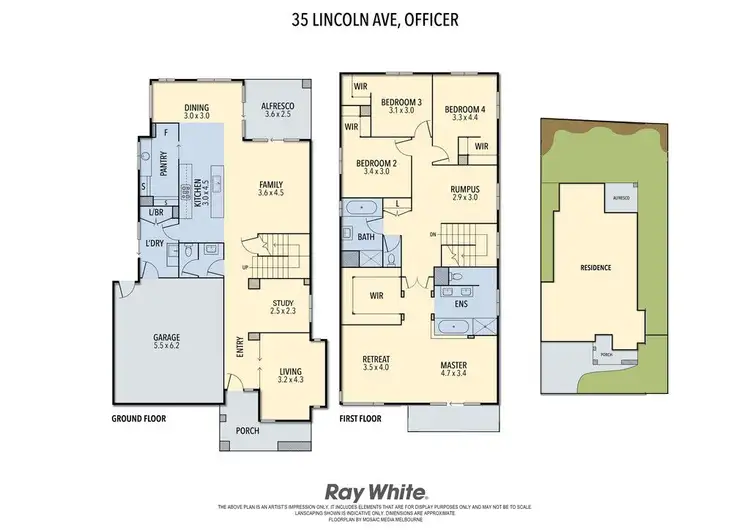 Floorplan of Homely house listing, 35 Lincoln Avenue, Officer VIC 3809