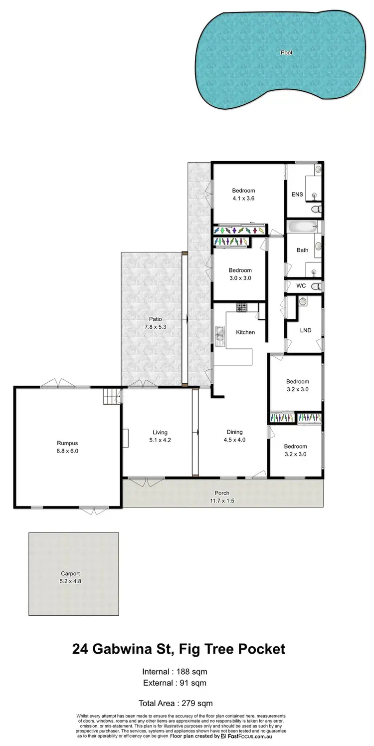 Floorplan of Homely house listing, 24 Gabwina Street, Fig Tree Pocket QLD 4069