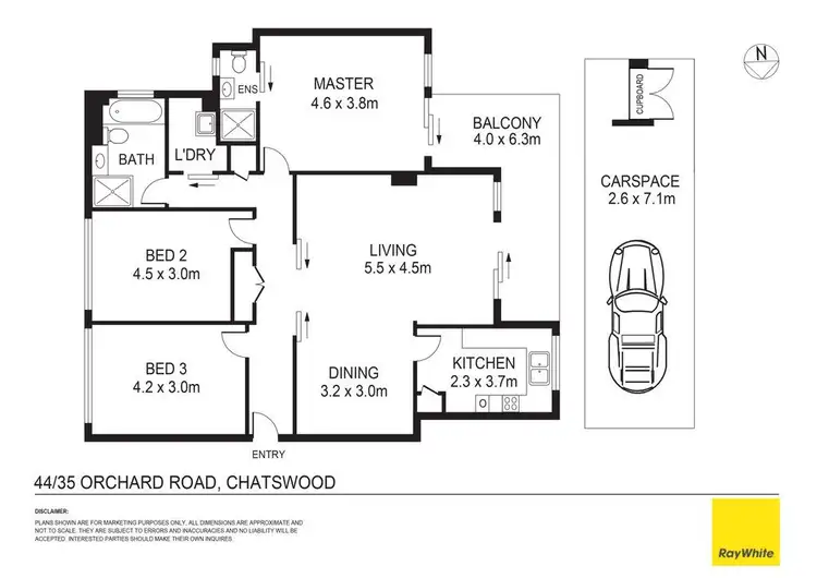Floorplan of Homely apartment listing, 44/35-43 Orchard Road, Chatswood NSW 2067