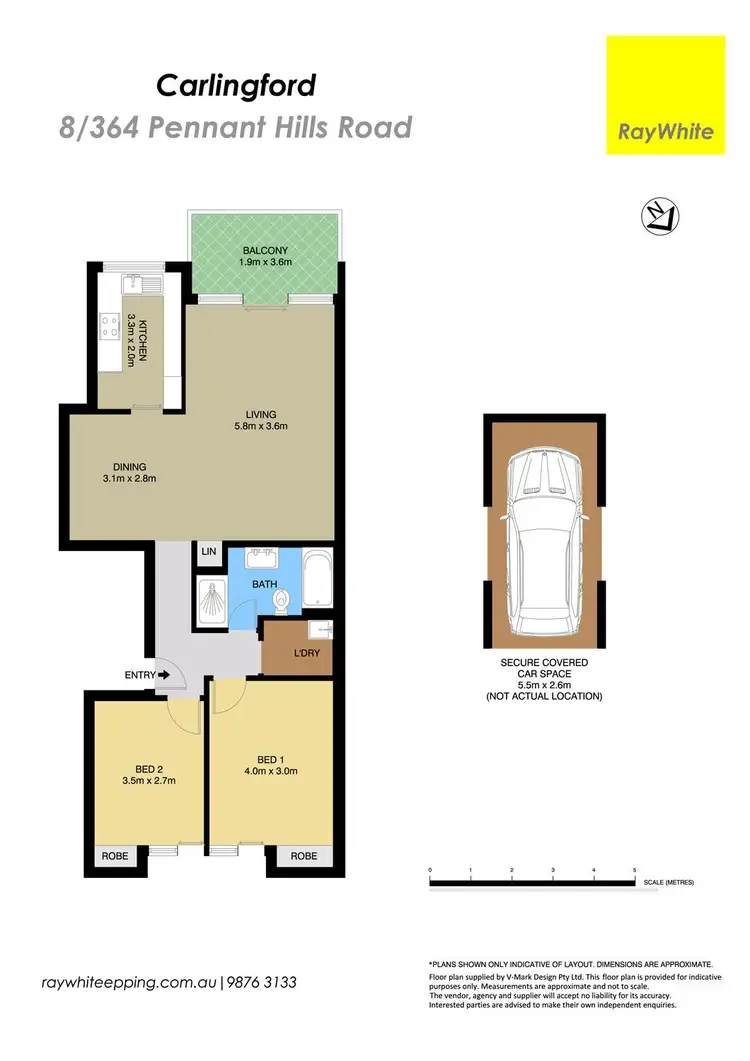 Floorplan of Homely apartment listing, 8/364 Pennant Hills Road, Carlingford NSW 2118