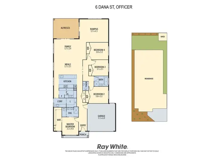 Floorplan of Homely house listing, 6 Dana Street, Officer VIC 3809