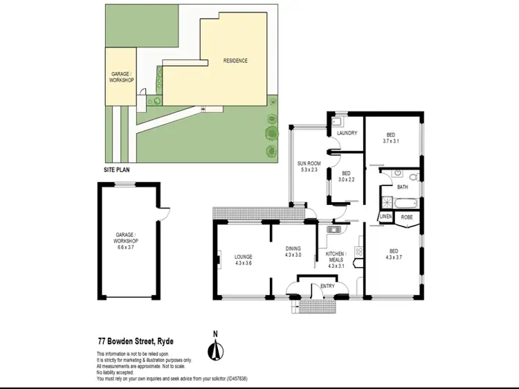 Floorplan of Homely house listing, 77 Bowden Street, Ryde NSW 2112