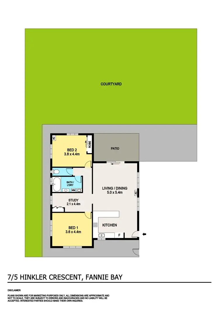 Floorplan of Homely unit listing, 7/5 Hinkler Crescent, Fannie Bay NT 820