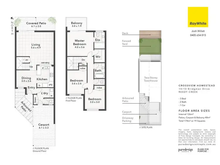 Floorplan of Homely townhouse listing, 14/10 Bridgman Drive, Reedy Creek QLD 4227