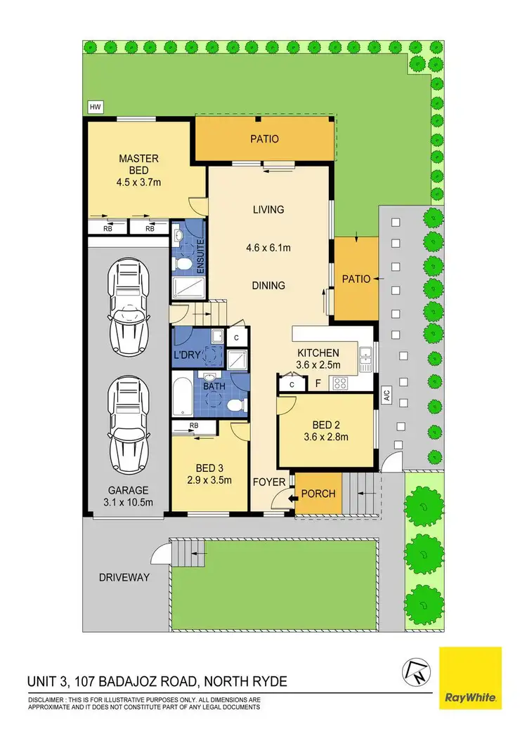 Floorplan of Homely villa listing, 3/107 Badajoz Road, North Ryde NSW 2113