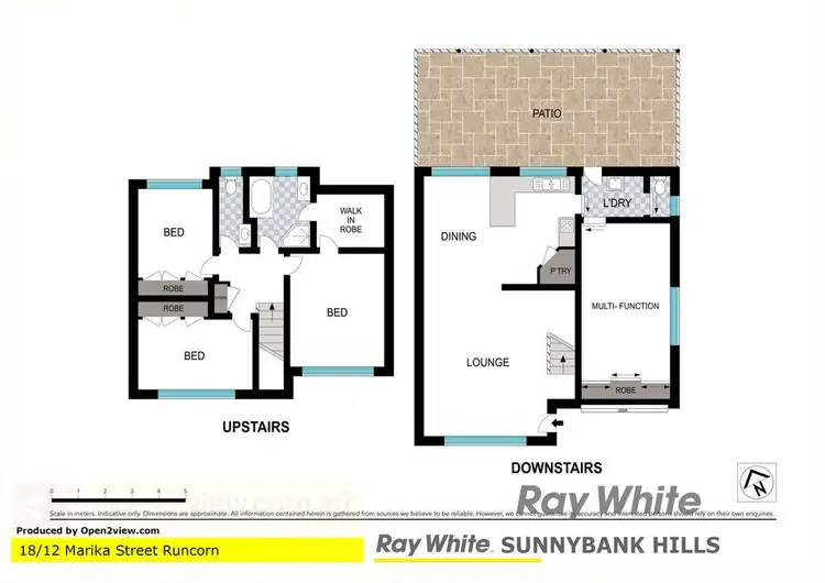 Floorplan of Homely townhouse listing, 18/12 Marika Street, Runcorn QLD 4113