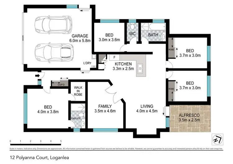 Floorplan of Homely house listing, 12 Polyanna Court, Loganlea QLD 4131