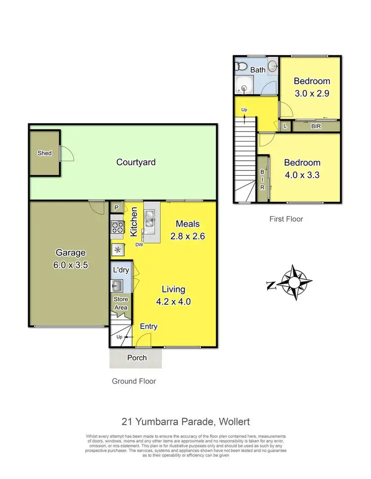 Floorplan of Homely townhouse listing, 21 Yumbarra Parade, Wollert VIC 3750
