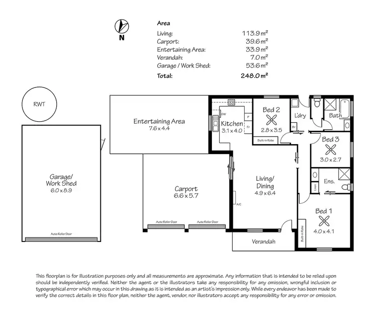Floorplan of Homely house listing, 4 Laurel Court, Strathalbyn SA 5255