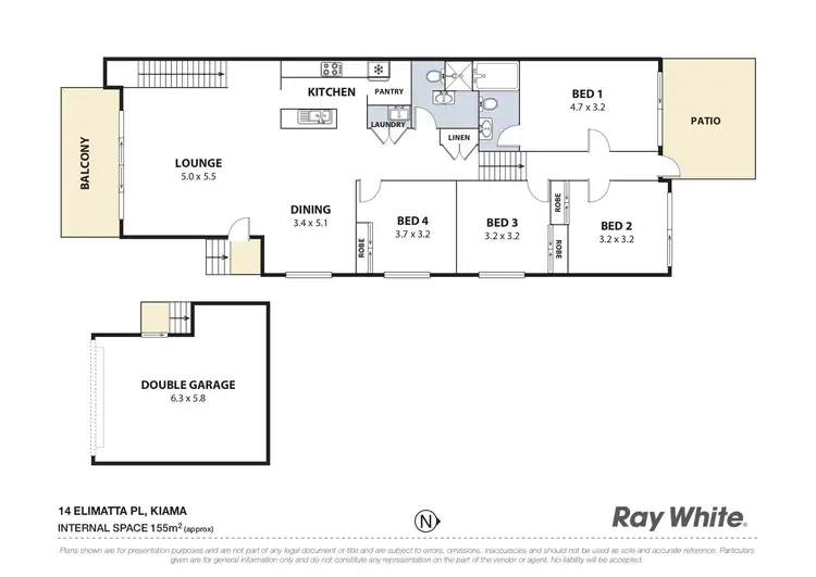 Floorplan of Homely townhouse listing, 14 Elimatta Place, Kiama NSW 2533