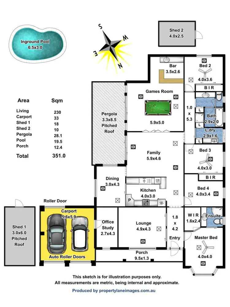 Floorplan of Homely house listing, 51 Applecross Drive, Blakeview SA 5114