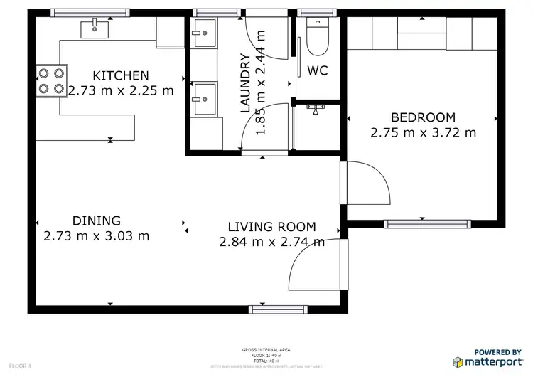 Floorplan of Homely unit listing, 2/3 Naretha Street, Swan Hill VIC 3585