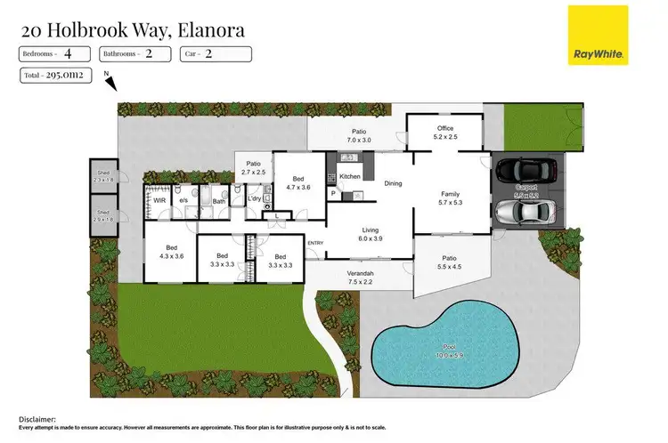 Floorplan of Homely house listing, 20 Holbrook Way, Elanora QLD 4221