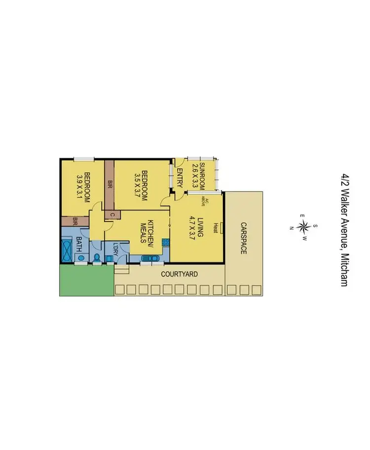 Floorplan of Homely unit listing, 4/2 Walker Avenue, Mitcham VIC 3132