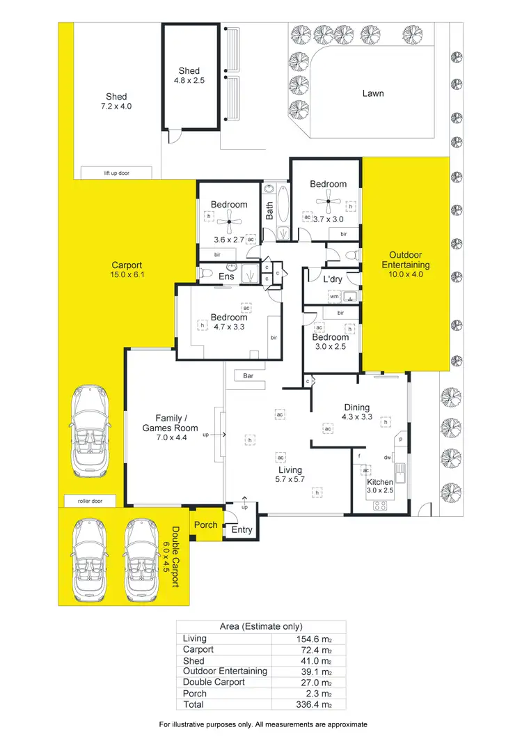 Floorplan of Homely house listing, 14 Lowanna Road, Seaview Downs SA 5049