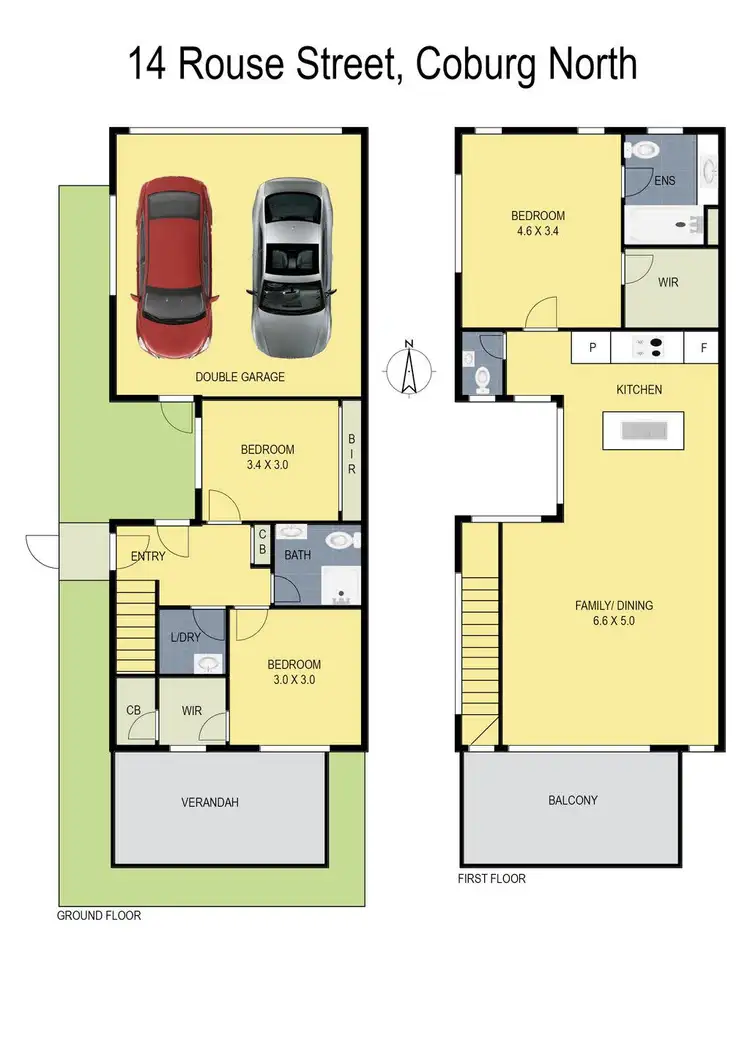 Floorplan of Homely townhouse listing, 14 Rouse Street, Coburg North VIC 3058