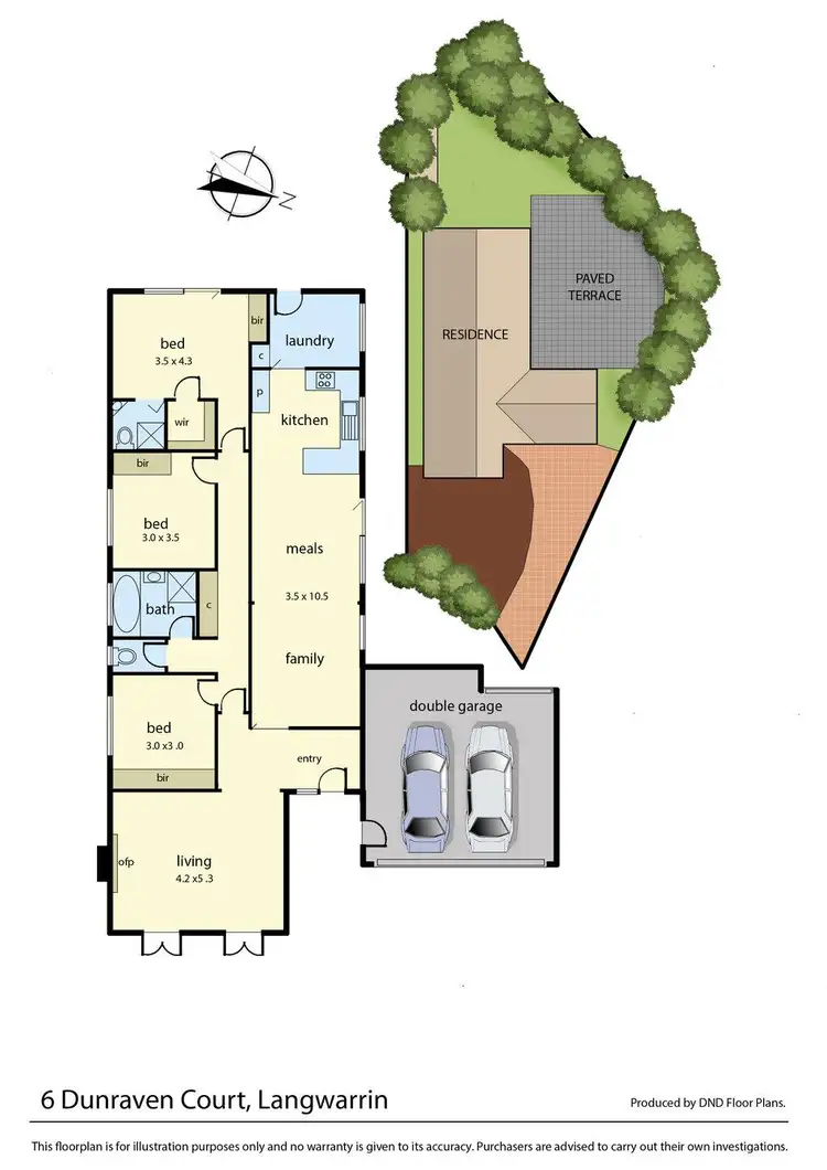 Floorplan of Homely house listing, 6 Dunraven Court, Langwarrin VIC 3910
