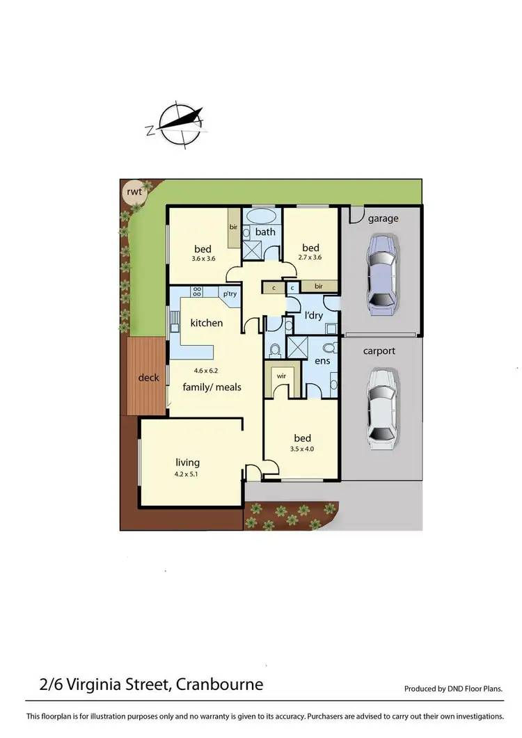Floorplan of Homely unit listing, 2/6 Virginia Street, Cranbourne VIC 3977