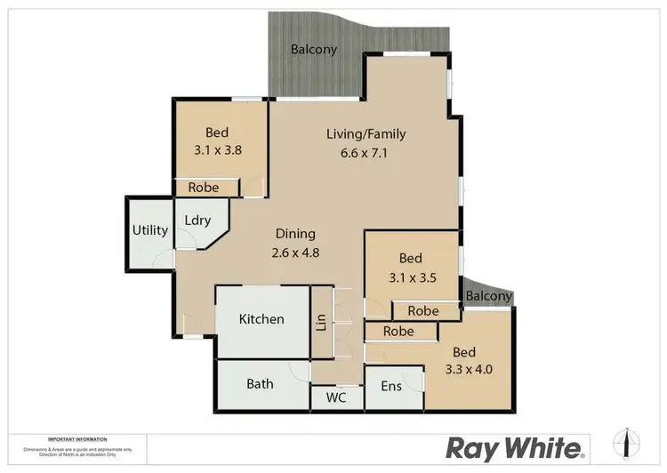Floorplan of Homely apartment listing, 403/265 Wharf Road, Newcastle NSW 2300