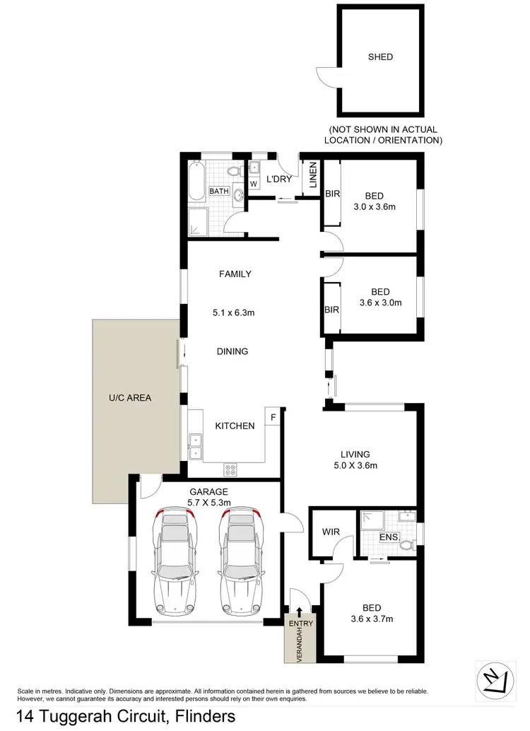 Floorplan of Homely house listing, 14 Tuggerah Circuit, Flinders NSW 2529