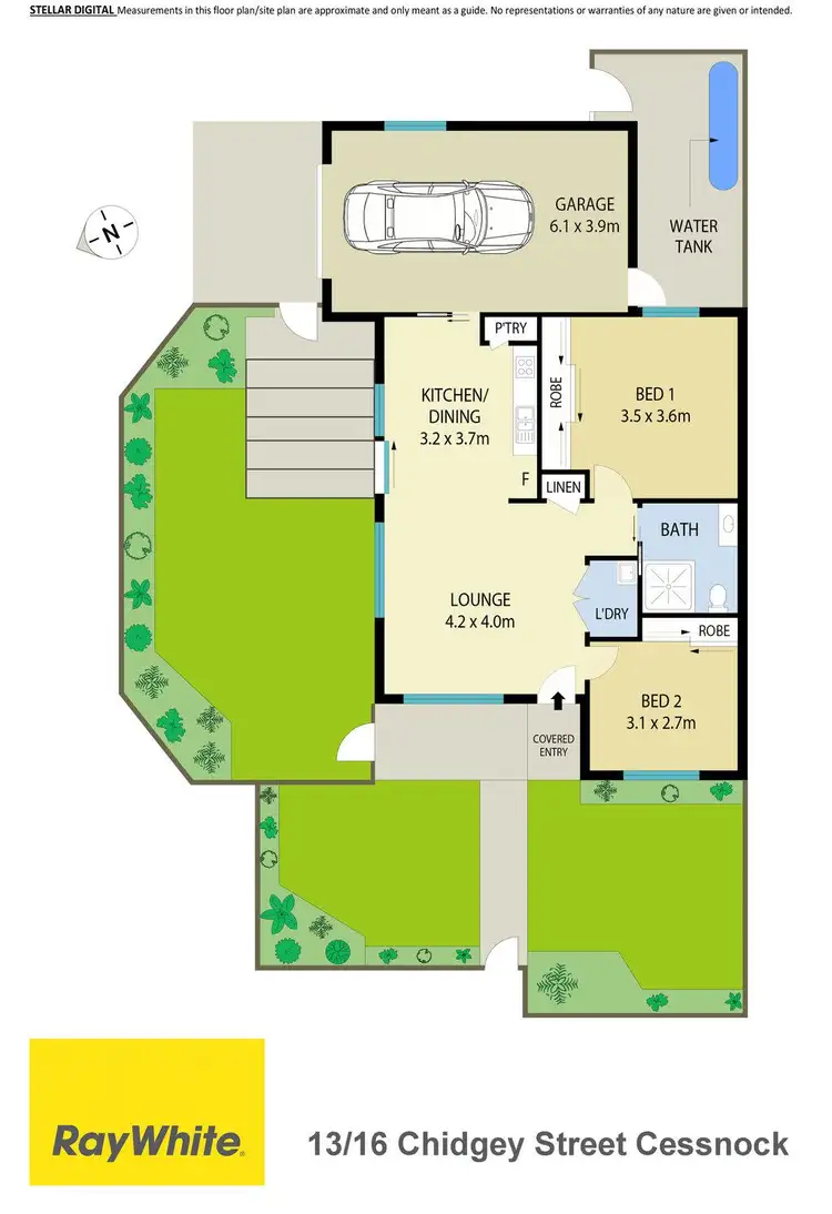 Floorplan of Homely unit listing, 13/16A Chidgey Street, Cessnock NSW 2325