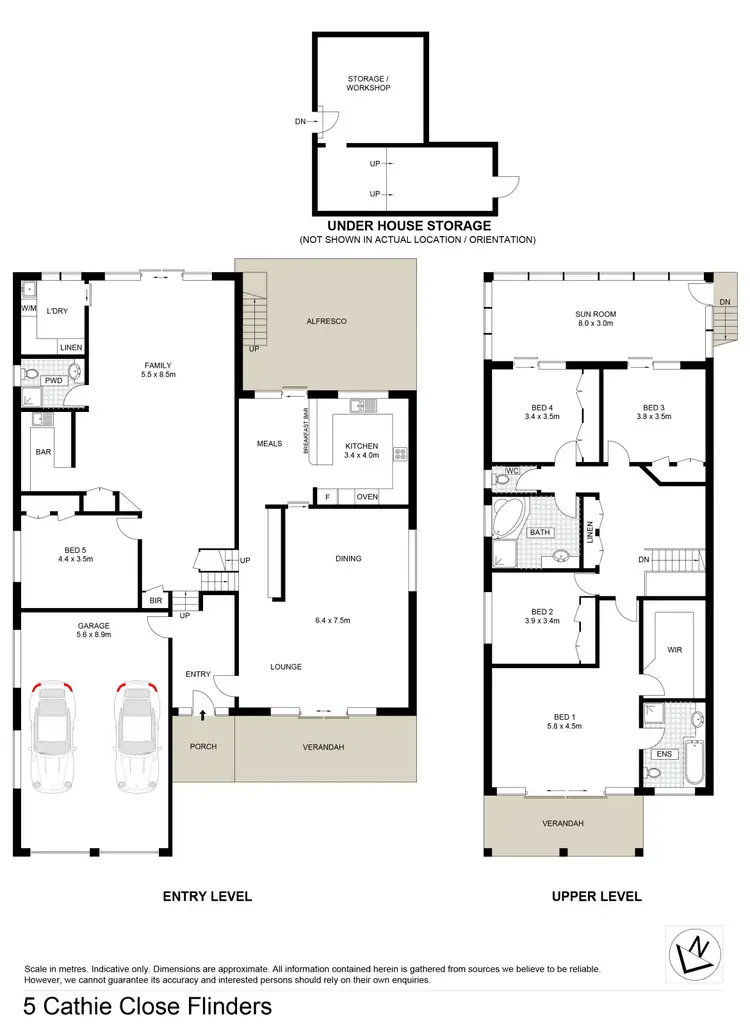 Floorplan of Homely house listing, 5 Cathie Close, Flinders NSW 2529