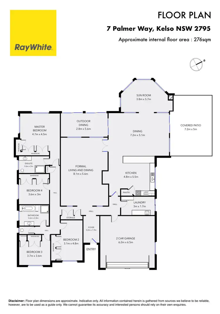 Floorplan of Homely house listing, 7 Palmer Way, Kelso NSW 2795
