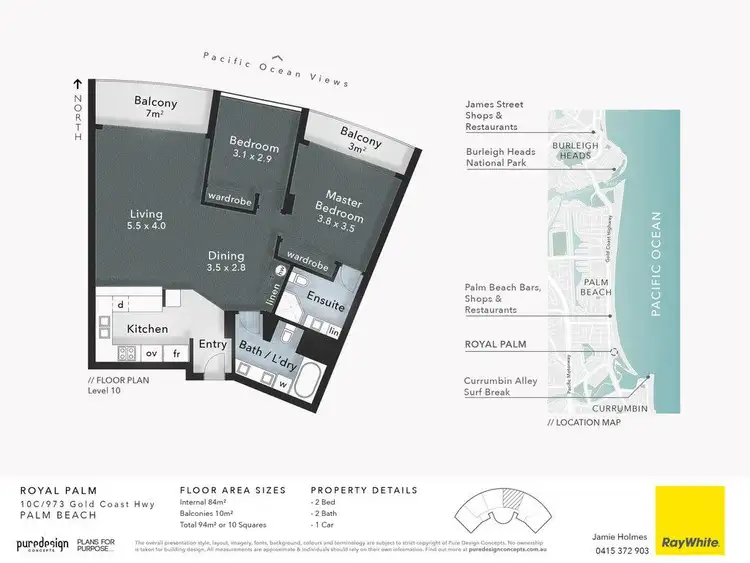 Floorplan of Homely apartment listing, 10C/973 Gold Coast Highway, Palm Beach QLD 4221