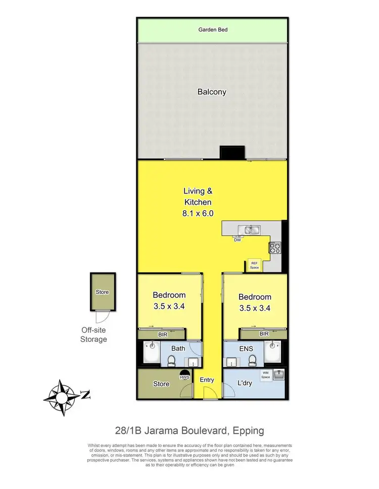 Floorplan of Homely apartment listing, 28/1B Jarama Boulevard, Epping VIC 3076