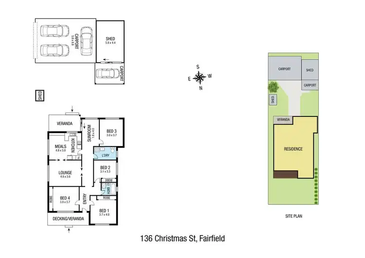 Floorplan of Homely house listing, 136 Christmas Street, Fairfield VIC 3078