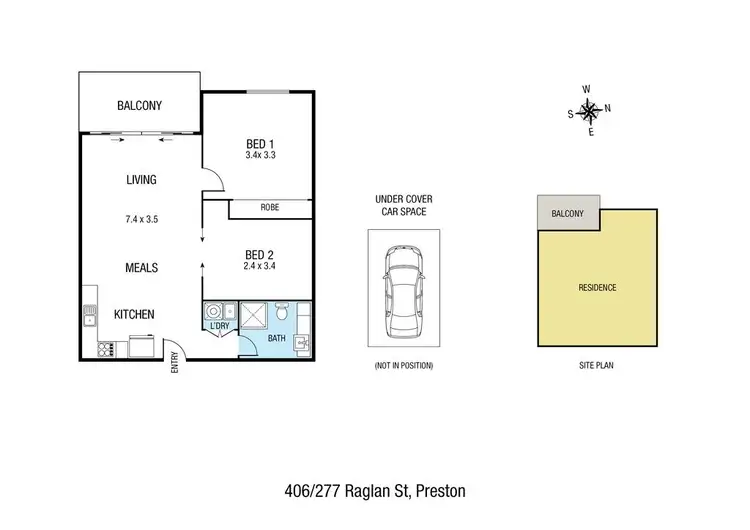 Floorplan of Homely apartment listing, 406/277 Raglan Street, Preston VIC 3072
