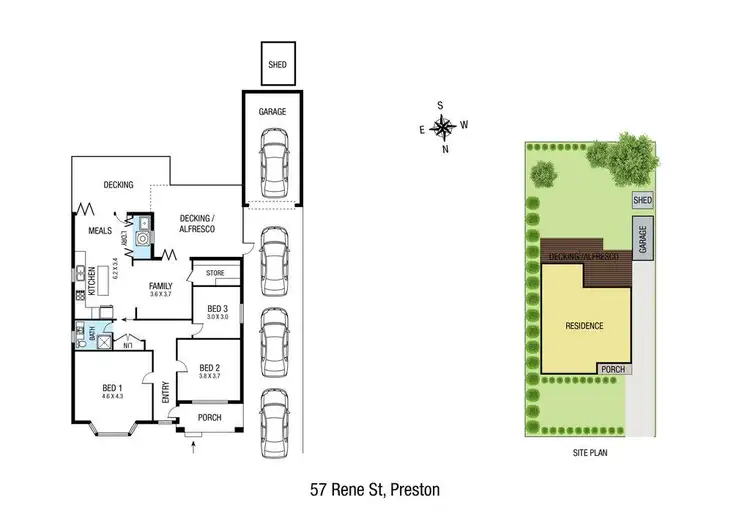 Floorplan of Homely house listing, 57 Rene Street, Preston VIC 3072