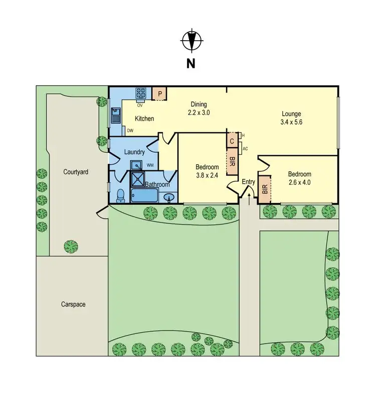 Floorplan of Homely unit listing, 1/140 Highett Road, Highett VIC 3190