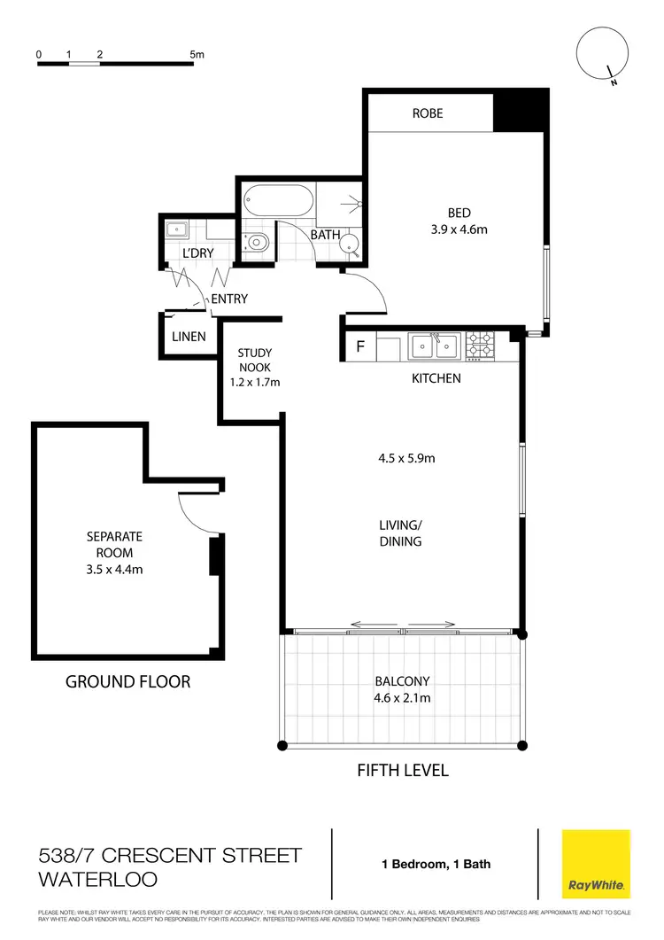 Floorplan of Homely apartment listing, 538/7 Crescent Street, Waterloo NSW 2017