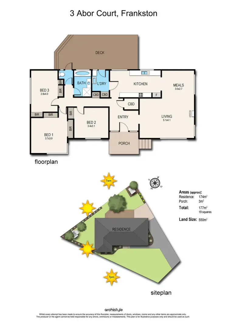 Floorplan of Homely house listing, 3 Abor Court, Frankston VIC 3199