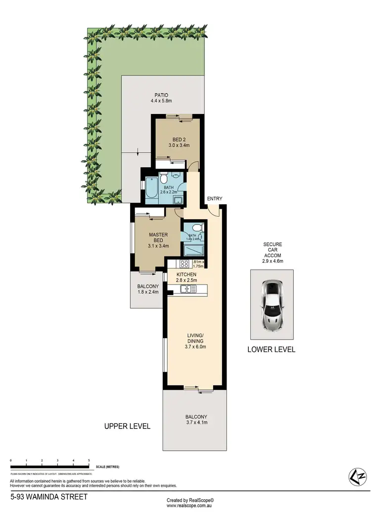 Floorplan of Homely unit listing, 5/93 Waminda Street, Morningside QLD 4170