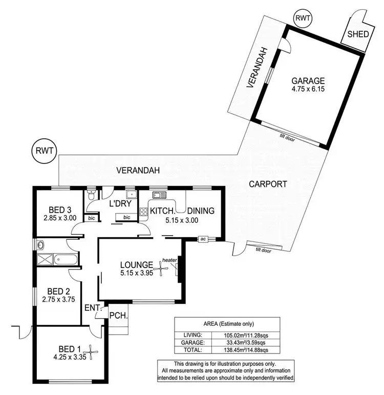 Floorplan of Homely house listing, 9 Sturm Court, Oaklands Park SA 5046