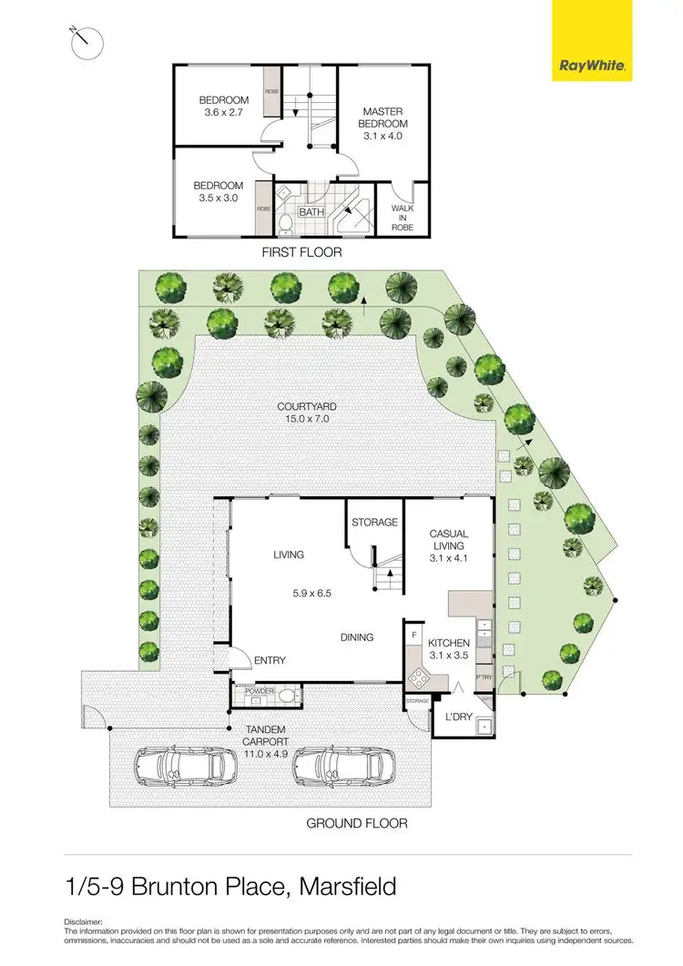 Floorplan of Homely townhouse listing, 1/5-9 Brunton Place, Marsfield NSW 2122