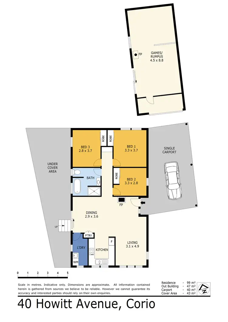 Floorplan of Homely house listing, 40 Howitt Avenue, Corio VIC 3214
