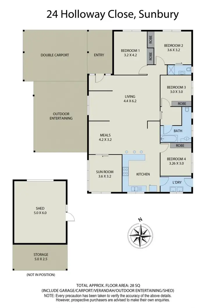 Floorplan of Homely house listing, 24 Holloway Close, Sunbury VIC 3429