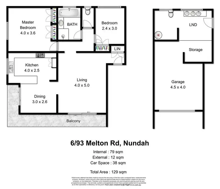 Floorplan of Homely unit listing, 6/93 Melton Road, Nundah QLD 4012