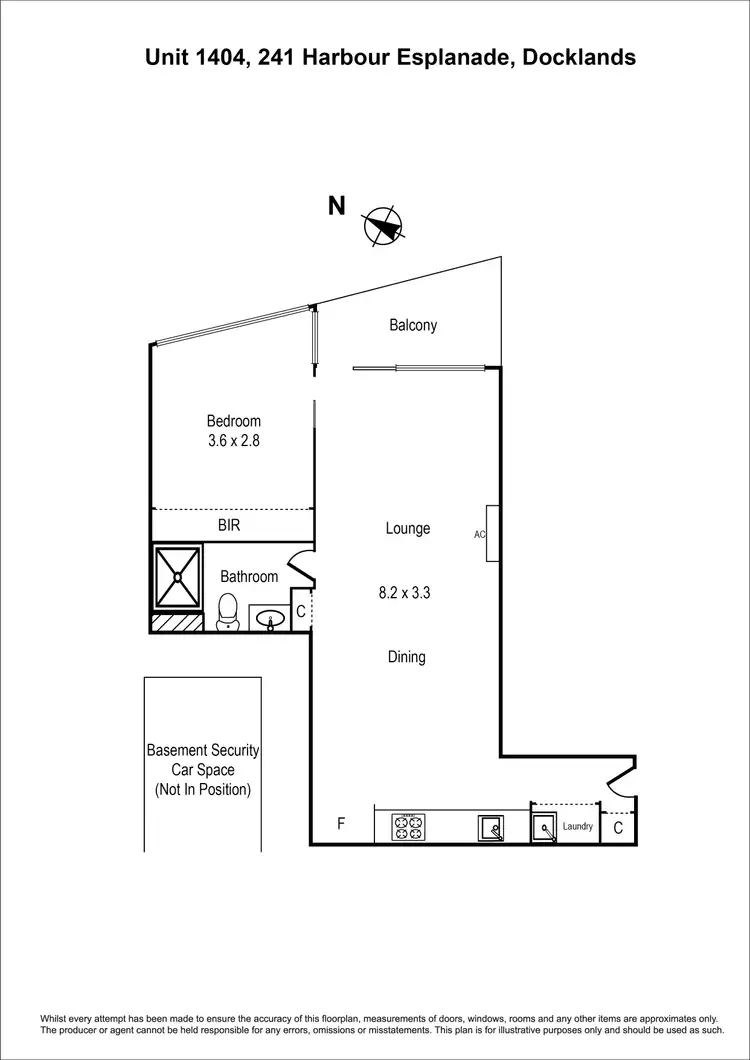Floorplan of Homely apartment listing, N1404/241 Harbour Esplanade, Docklands VIC 3008