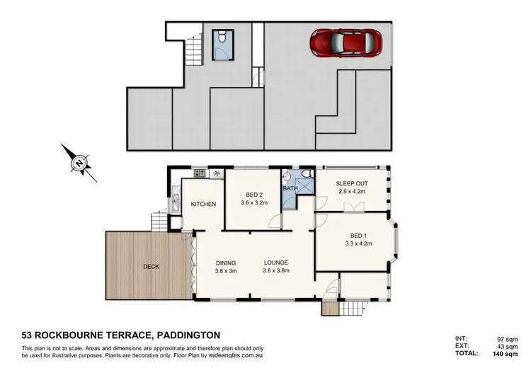 Floorplan of Homely house listing, 53 Rockbourne Terrace, Paddington QLD 4064